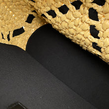 将图像加载到图库查看器中,CHANEL Shopping Bag Tote Bag Black/BeigeAS5811 Raffia Size Small