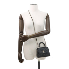 将图像加载到图库查看器中,CHANEL Matelasse Coco Handle 2WAYHandbag BlackAP4244 Caviar Leather Size Mini mini