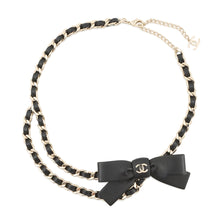 将图像加载到图库查看器中,CHANEL ChainBelt Size 70/28 BlackAAB382 Calf Leather Metal