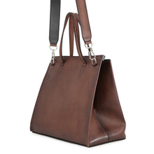 将图像加载到图库查看器中,Berluti Rutty Tote Bag Brown Leather Size 38