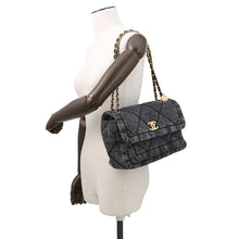 将图像加载到图库查看器中,CHANEL Matelasse Flap Bag BlackAS5737 Washed Denim
