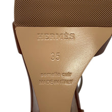 将图像加载到图库查看器中,HERMES Legend Sandals Gold Calf Leather Size 35