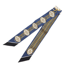 Load image into Gallery viewer, HERMES Twilly LIFT PROFIL Marine/Black/Gold Silk100%