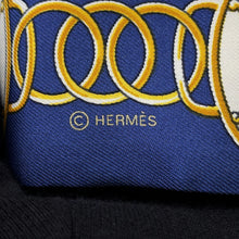 Load image into Gallery viewer, HERMES Twilly LIFT PROFIL Marine/Black/Gold Silk100%