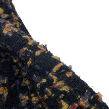 Load image into Gallery viewer, CHANEL Tweed 4-pocket collarless jacket and skirt set with Gripoa buttons Size Jacket36/Skirt38 Black/Yellow/Navy/Bordeaux/GoldP61915V47013 Cotton44% Polyamide31% Silk12% Acetate9% Mohair 4%