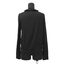 Load image into Gallery viewer, HERMES Twill reine long-sleeved cardigan with Parfroy Remix print Size 36 Gris Charbon5H2804DL Silk100% Cashmere49% Silk48% Nylon2% Polyurethane1%