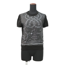 将图像加载到图库查看器中,HERMES Palefroi Remix Twill Laine Short Sleeve Knit Size 36 Gris Charbon5H2802DL Silk100% Cashmere48% Silk48% Nylon3% Polyurethane1%