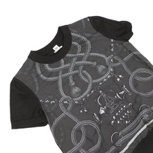 Load image into Gallery viewer, HERMES Palefroi Remix Twill Laine Short Sleeve Knit Size 36 Gris Charbon5H2802DL Silk100% Cashmere48% Silk48% Nylon3% Polyurethane1%