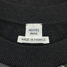 Load image into Gallery viewer, HERMES Palefroi Remix Twill Laine Short Sleeve Knit Size 36 Gris Charbon5H2802DL Silk100% Cashmere48% Silk48% Nylon3% Polyurethane1%