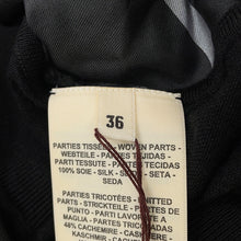 Load image into Gallery viewer, HERMES Palefroi Remix Twill Laine Short Sleeve Knit Size 36 Gris Charbon5H2802DL Silk100% Cashmere48% Silk48% Nylon3% Polyurethane1%