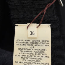 将图像加载到图库查看器中,HERMES Knit Size 36 Black4H2669DT Rayon60% Wool 25% Nylon13% Polypropylene1% Polyurethane1%