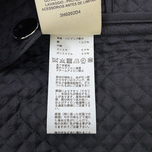 将图像加载到图库查看器中,HERMES Do Re Boucles Quilted Collarless Jacket Size 38 Black3H0202D4 Silk100%