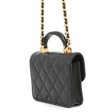 将图像加载到图库查看器中,CHANEL Top Handle Flap Coin Purse BlackAP2200 Lambskin
