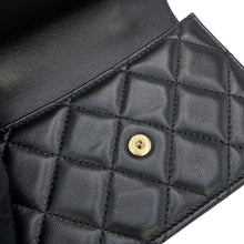 将图像加载到图库查看器中,CHANEL Top Handle Flap Coin Purse BlackAP2200 Lambskin