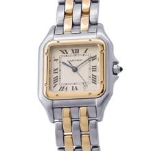 将图像加载到图库查看器中,CARTIER PANTHEREMM 2 Row W26.5mm × H26.8mm Stainless Steel K18YG Ivory DialW25028B6