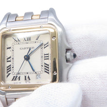 将图像加载到图库查看器中,CARTIER PANTHEREMM 2 Row W26.5mm × H26.8mm Stainless Steel K18YG Ivory DialW25028B6
