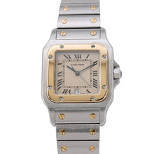 将图像加载到图库查看器中,CARTIER Santos Galve LM H41.2mm×W29.1mm Stainless Steel K18YG Ivory Dial