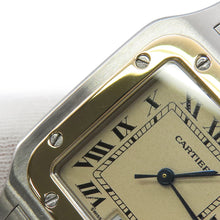 将图像加载到图库查看器中,CARTIER Santos Galve LM H41.2mm×W29.1mm Stainless Steel K18YG Ivory Dial