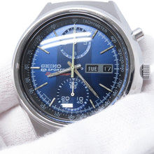 将图像加载到图库查看器中,SEIKO 5Sports Speed Timer W41.5mm Stainless Steel Blue Dial6138-8010