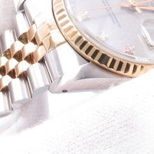将图像加载到图库查看器中,ROLEX Datejust W36mm Stainless Steel K18YG Silver Dial16233G