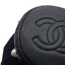 Load image into Gallery viewer, CHANEL PearlChain Mini Shoulder Bag BlackAS2518 Lambskin Faux Pearl