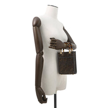 Load image into Gallery viewer, FENDI Zucca Sunshine Shopper 2-Way Handbag Brown8BS051 Canvas Leather Sequins