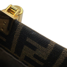 Load image into Gallery viewer, FENDI Zucca Sunshine Shopper 2-Way Handbag Brown8BS051 Canvas Leather Sequins