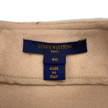 Load image into Gallery viewer, LOUIS VUITTON Damier Azur Skirt Size 40 White/GrayFMSK19 Wool97% Cashmere3%