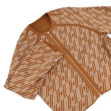 Load image into Gallery viewer, HERMES HenBiais H Ambie Reversible Knit Short Collarless Jacket Size 34 Brown Cashmere63% Cotton35% Nylon2%