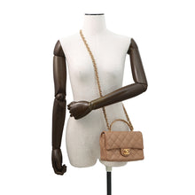 将图像加载到图库查看器中,CHANEL Matelasse Top Handle 2-Way Chain Shoulder Bag BeigeAS4023 Shiny Lambskin Size Small