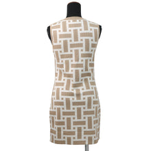 将图像加载到图库查看器中,HERMES Mosaique motif sleeveless knit dress Size 38 Beige/White4E2536DJ Silk69% Cotton22% Nylon7% Polyurethane2%
