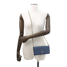 Load image into Gallery viewer, PRADA Chain wallet Blue1M1290 Saffiano LeatherLeather
