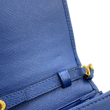 Load image into Gallery viewer, PRADA Chain wallet Blue1M1290 Saffiano LeatherLeather