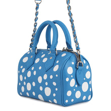 将图像加载到图库查看器中,LOUIS VUITTON LVxYK Speedy Bandouliere Blue/WhiteM46425 Monogram Empreinte Leather Infinity Dot Size 20