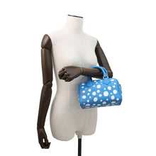 将图像加载到图库查看器中,LOUIS VUITTON LVxYK Speedy Bandouliere Blue/WhiteM46425 Monogram Empreinte Leather Infinity Dot Size 20