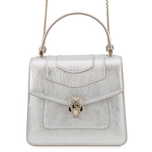 将图像加载到图库查看器中,BVLGARI Serpenti Forever 2-Way Shoulder Bag Silver293217 Calf Leather Size S