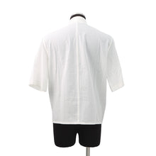 将图像加载到图库查看器中,HERMES Zip-up short-sleeved overshirt Size Chronomat 44 White Cotton100%