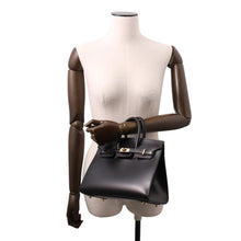 将图像加载到图库查看器中,HERMES Birkin Sellier Black Box Calf Leather Size 25