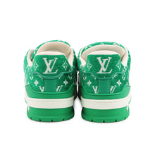 Load image into Gallery viewer, LOUIS VUITTON LV Trainer Line Sneakers Green/White Fabric Size 7