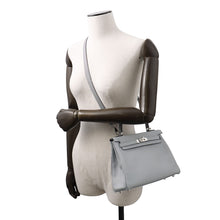 将图像加载到图库查看器中,HERMES Kelly Retourne Green Pantan Swift Leather Size 25