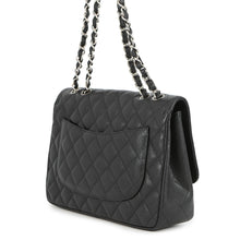 将图像加载到图库查看器中,CHANEL Jumbo Matelasse Single Flap ChainShoulder Bag BlackA28600 Caviar Leather Size 30