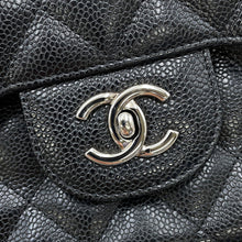 将图像加载到图库查看器中,CHANEL Jumbo Matelasse Single Flap ChainShoulder Bag BlackA28600 Caviar Leather Size 30