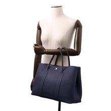 将图像加载到图库查看器中,HERMES Garden Party Blue Indigo Negonda Leather Size PM