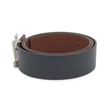 将图像加载到图库查看器中,LOUIS VUITTON Belt・LV Tilt Reverse Taurillon 40MM Size 95/38 Navy/BrownM0027 Taurillon Leather