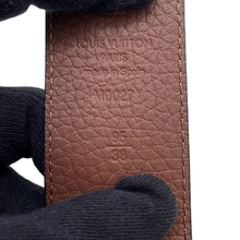 将图像加载到图库查看器中,LOUIS VUITTON Belt・LV Tilt Reverse Taurillon 40MM Size 95/38 Navy/BrownM0027 Taurillon Leather