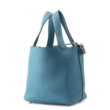 将图像加载到图库查看器中,HERMES Picotin Lock Blue Jean Taurillon Clemence Size PM