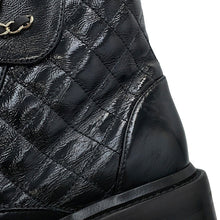 将图像加载到图库查看器中,CHANEL Matelasse Disneuf lace-up short boots BlackG36424 Leather Size 38