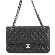 将图像加载到图库查看器中,CHANEL Matelasse W flap WChainShoulder Bag BlackA01112 Lambskin Size 25