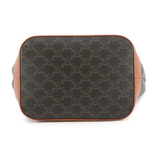 Load image into Gallery viewer, CELINE Triomphe Bucket Bag Tan191132 PVC Calf Leather Size Medium