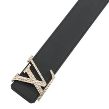 Load image into Gallery viewer, LOUIS VUITTON Belt・LV Mosaique Reversible Belt Size 85/34 Black/NavyM0163 Leather